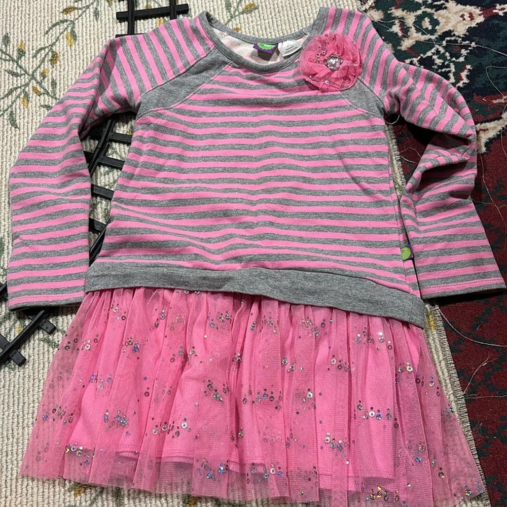 Dollie and Me dress (pink knit, size 7)